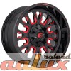 22 D612 Stroke Gloss Black Red Tinted Clear 10 PCD:6x139.7