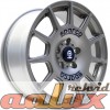 17 Terra Matt Silver Tech Blue Lettering 7.5 PCD:5x112